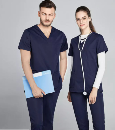 Embroidered Anti Pilling 180 GSM Hospital Surgical Clothing XS-5XL