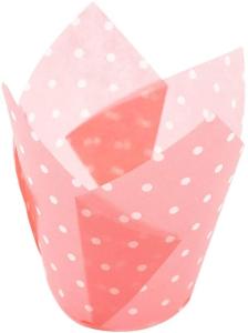 China Temperature Resistant Grease Proof Dots Tulip Paper Cups wholesale