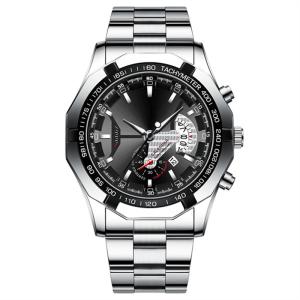 China Men'S Analogue Chronograph Watch Stainless Steel Luxury Quartz Movt Watches wholesale