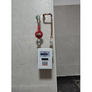 China G1.6 Domestic Prepaid Gas Meter with Valve Control 0.5-10 Bar wholesale