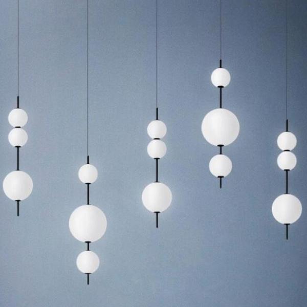Modern Glass long Pendant Lamps Restaurant Cafe Bar Bedroom Kitchen Beads