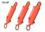 2 Acting Welded Hydraulic Cylinders Piston Rod Stainless Steel Stroke 800mm