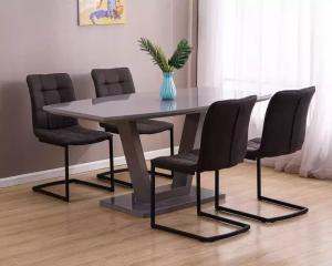 China High Durability 6 Chairs Metal Dining Table Set For Restaurants ISO9001 wholesale