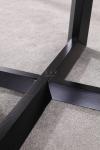 White And Black Round Stone Rotating Dining Table