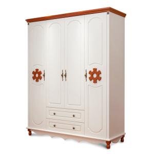 China Antique Countryside Style 4 Doors Cloth Cabinet Wardrobes wholesale