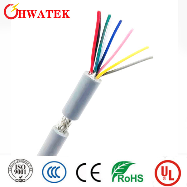 Tinned Copper Stranded 30V 80℃ Cable 6C X 28 AWG PVC BRIGHT YL 0.62MM