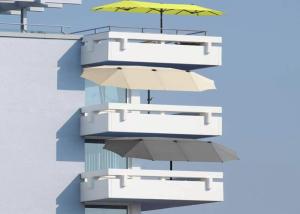 China Manual Led Light 4.5x2.7m Outdoor Sun Parasol With Crank wholesale