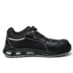 Black Cowhide Leather Shoes Durable Mens Black Safety Shoes Slip Resistant