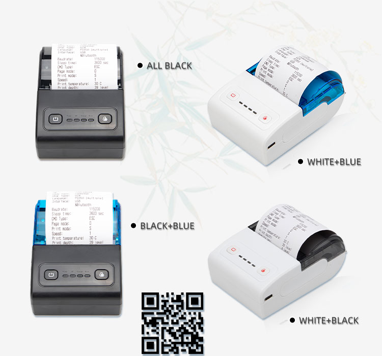 Mp-58c Bluetooths Usb Receipt Thermal Printer for Ios Android 58mm Portable Printer