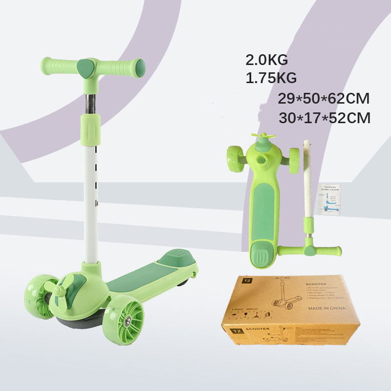 Unisex Foldable Scooter for Kids Ages 3-12 Adjustable Height 3 Kick Max Load 200 LBS