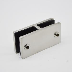 China Stainless steel Glass connector 180 degree RS2310, 80X40mm, thickness 5mm, SS304 satin, mirror, black wholesale