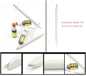 China Plastic Disposable Microblading Pen With Blade Eyebrow Embroidery Pen #14 wholesale