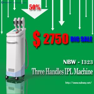 China 50% discount three handles high power portable ipl for unwanted hair removal wholesale