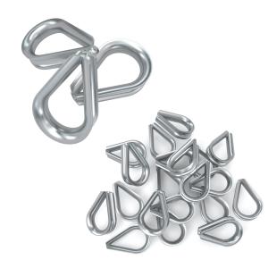 China CE Stainless Steel Wire Crimp Sleeves Thimbles Anti Abrasion Rustproof wholesale