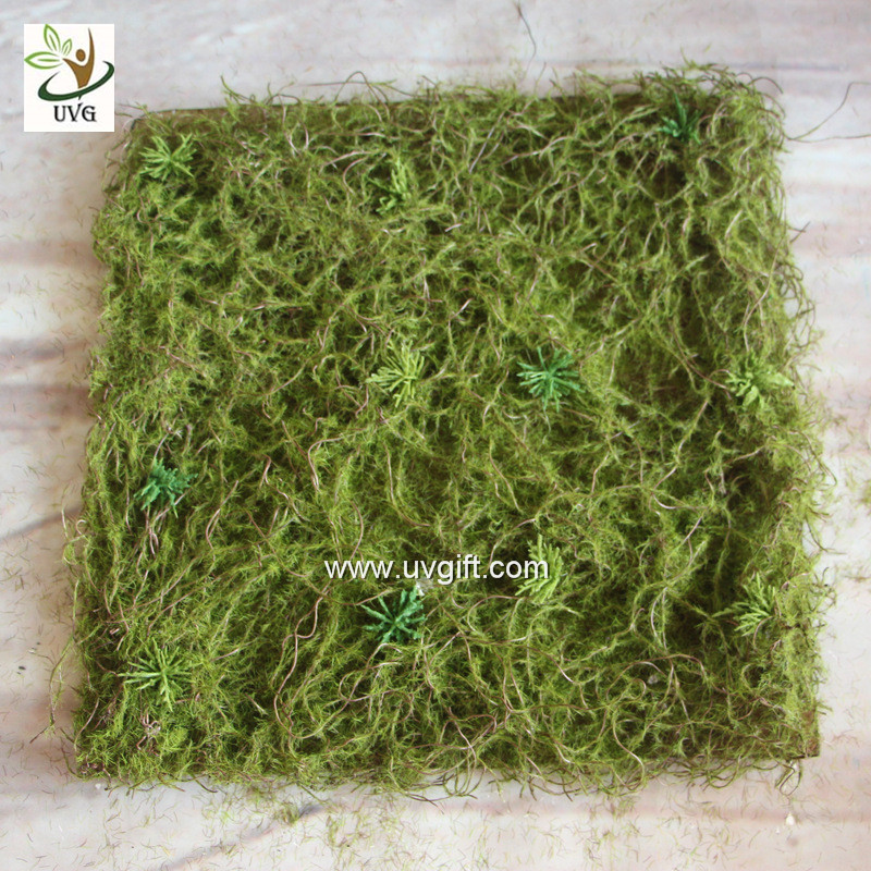 UVG 30cm micro soft artificial grass mat with nylon moss for beach wedding decor GRS042