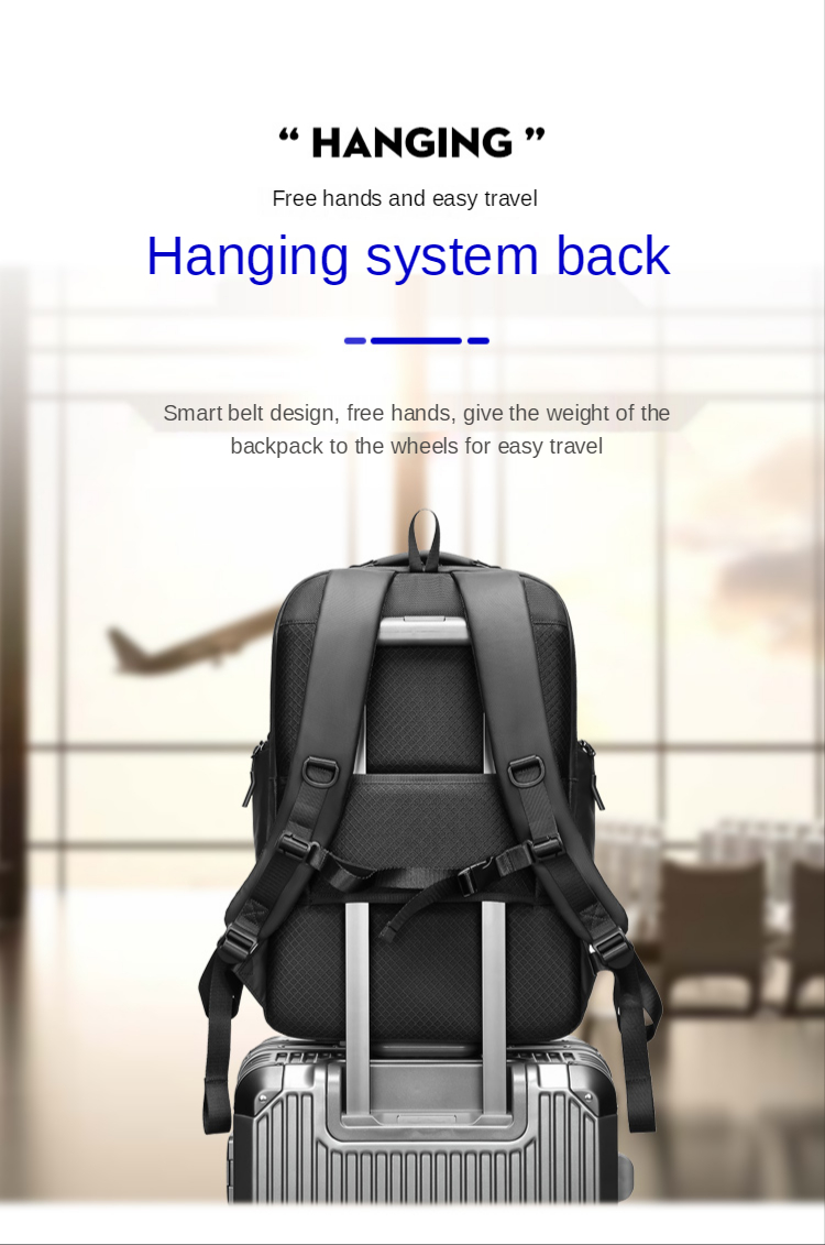 Nylon Lining Large Capacity Oxford Anti Theft Backpack 35 Litre