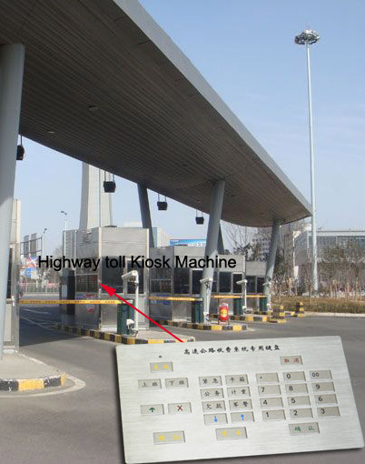 Customized Rugged Industrial Metal Keyboard for Charging Kiosk with 29 Keys