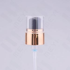 China 18/410 Outer Spring Treatment Pump / Rose Gold Cream Pump With AS Cap wholesale
