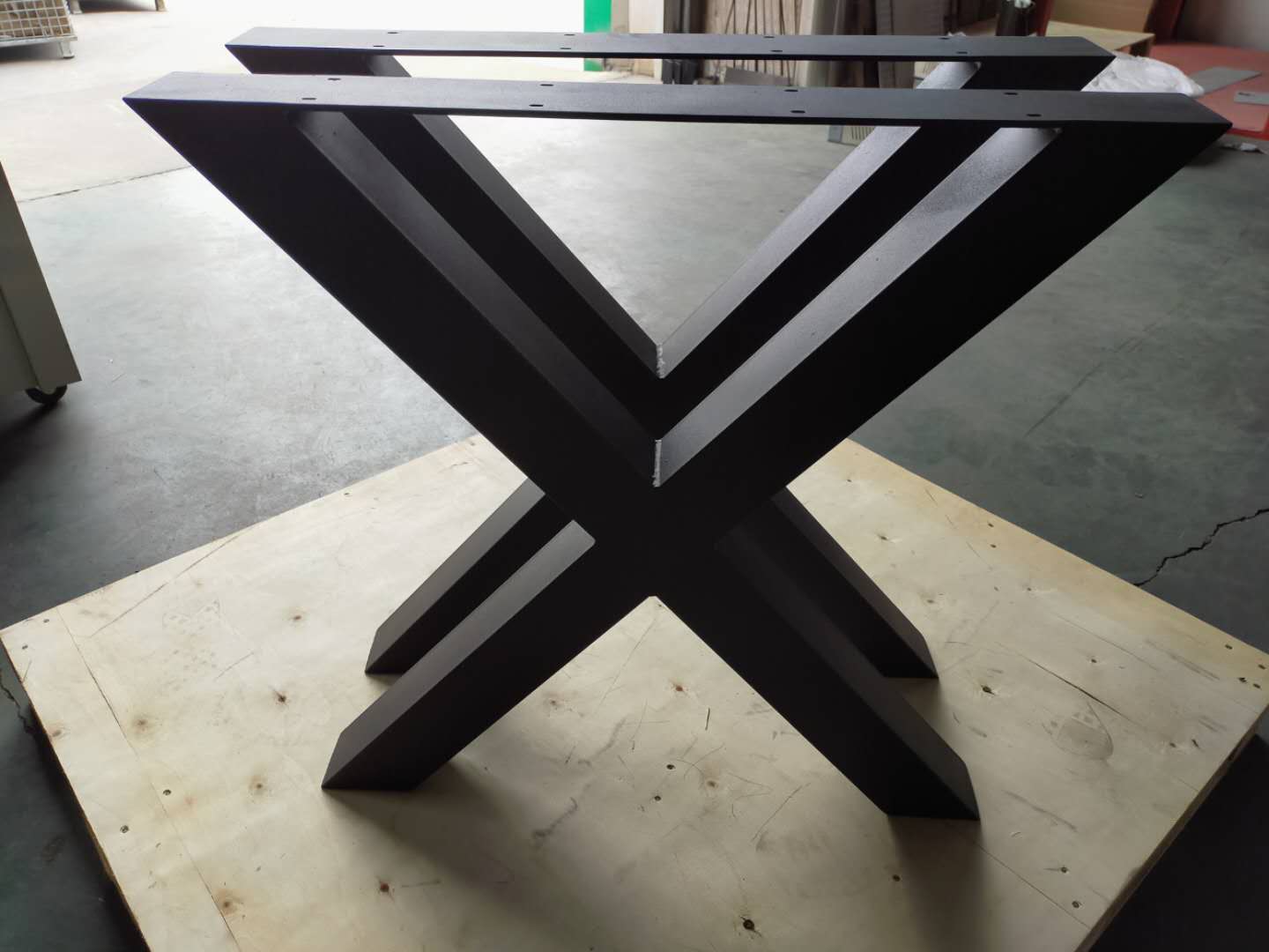 X-Shape Steel Industrial Table Base for Modern Iron Dining or Coffee Table Structure