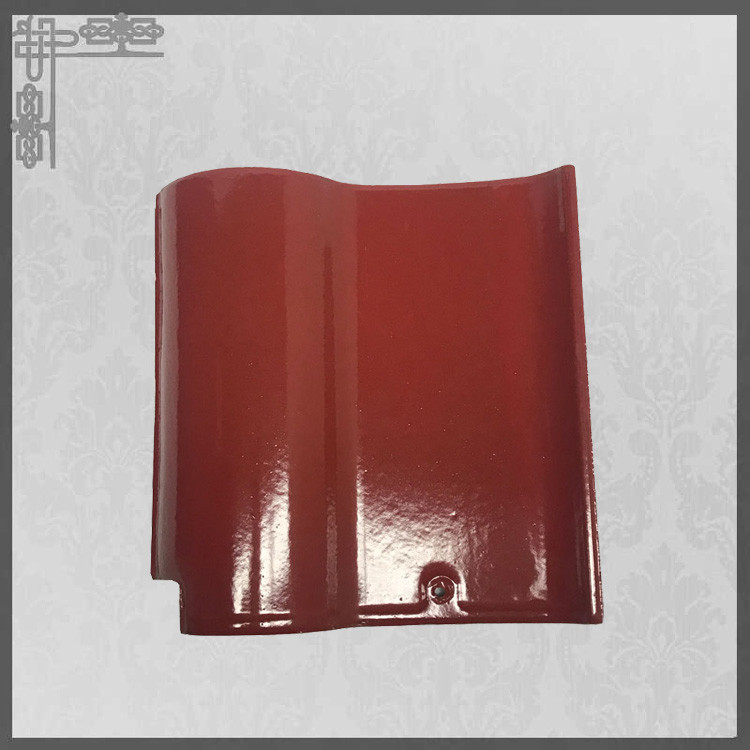 Red Ceramic Chinese Glazed Roof Tile Double Roman S Type Modern