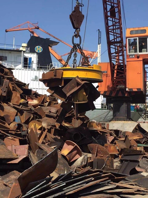 Flat Round Magnets Plate Lifting Magnets For Steel Some Scrap Metal Yard