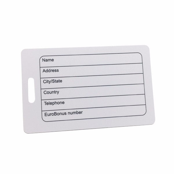 Luggage Plastic PVC Card Hang Bag Tag ODM For Travel Baggage
