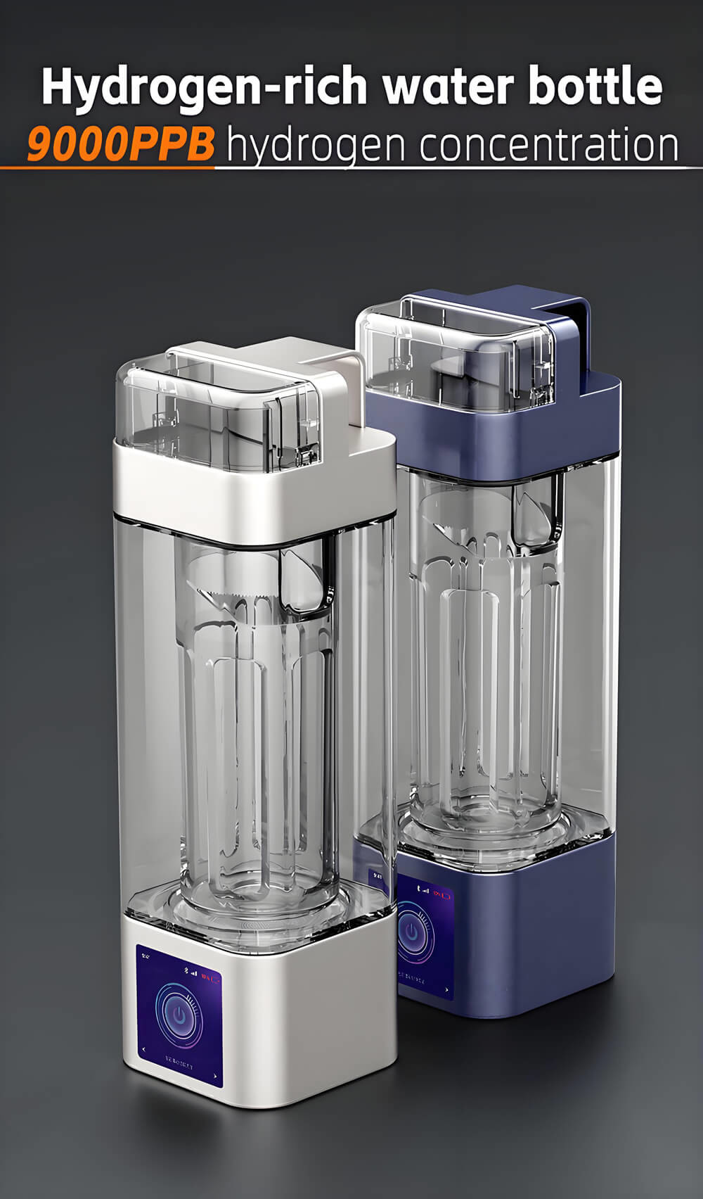 PEM Electrolyzer Hydrogen Water Purifier Bottle With Filter Hydrogen Water Maker 2000 - 9000 ppb