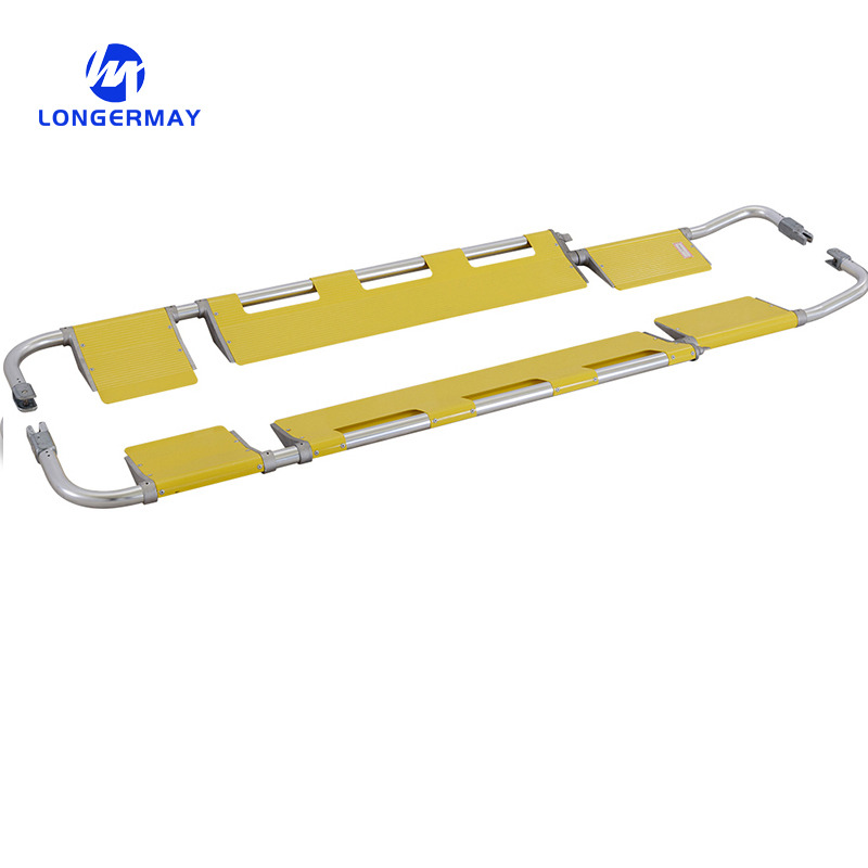 Stainless Steel Length Adjustable Foldable Medical Ambulance Emergency Scoop Stretcher