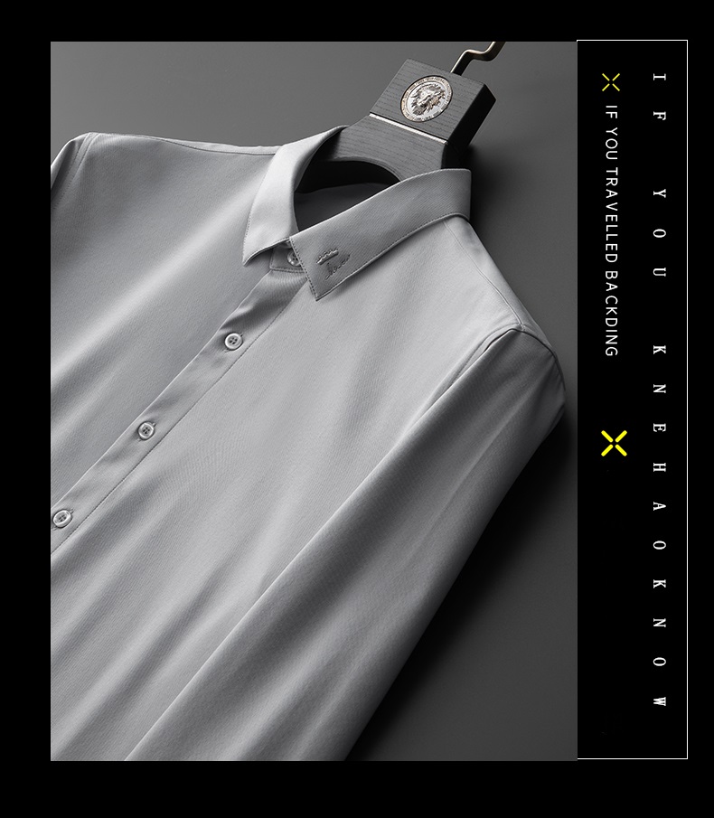 Autumn Custom Tuxedo Men's Shirts 100% Cotton Long Sleeve Formal Shirts for Plus Size