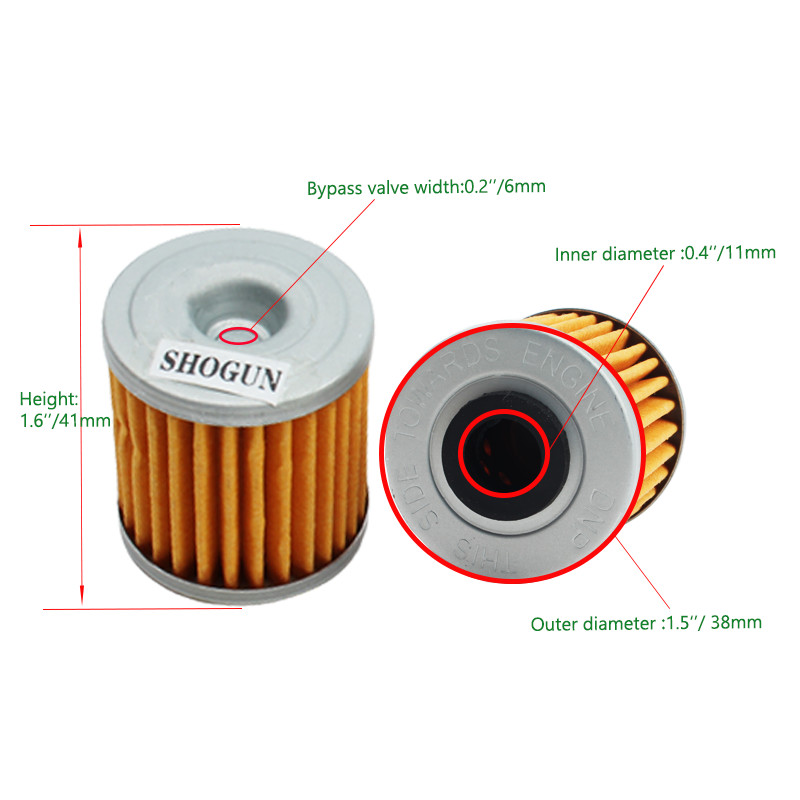Paper core Automotive Accessories motorcycle engine oil filter fit for GS GN250 NS200 LC135 BM150 SHOGUN TVS-KING