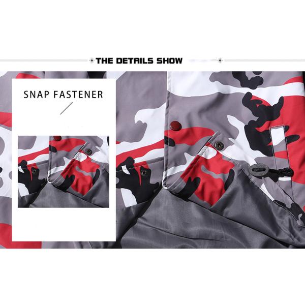 New Plus Size Coach Blue Camo Jacket , Twill Coach Jacket Eco Friendly