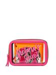 Travel Cosmetic Bag PVC Make-up Pouch Handle Straps for Women Men, Carry On