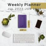 Purple Spiral Softshell Mini Weekly Planner For Students Professionals