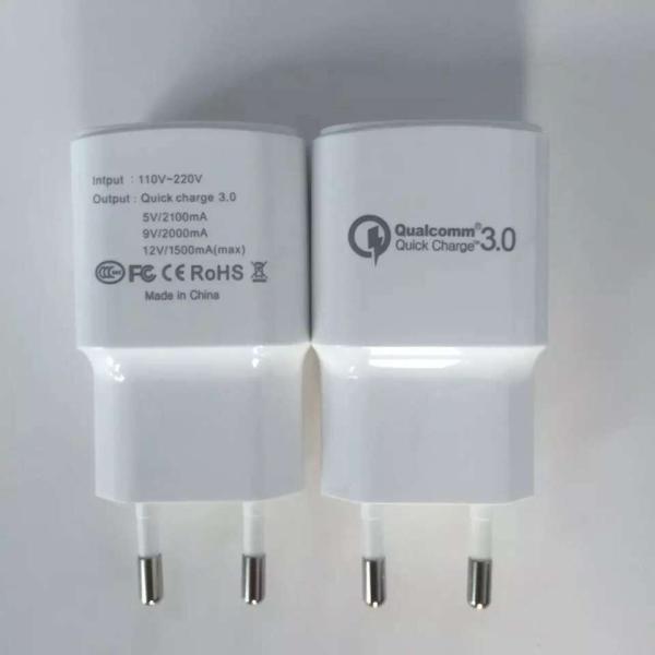 QC3.0 QC2.0 5v 1a 5v 2.1a 5v 3a usb charger white color usb adapter for samsung