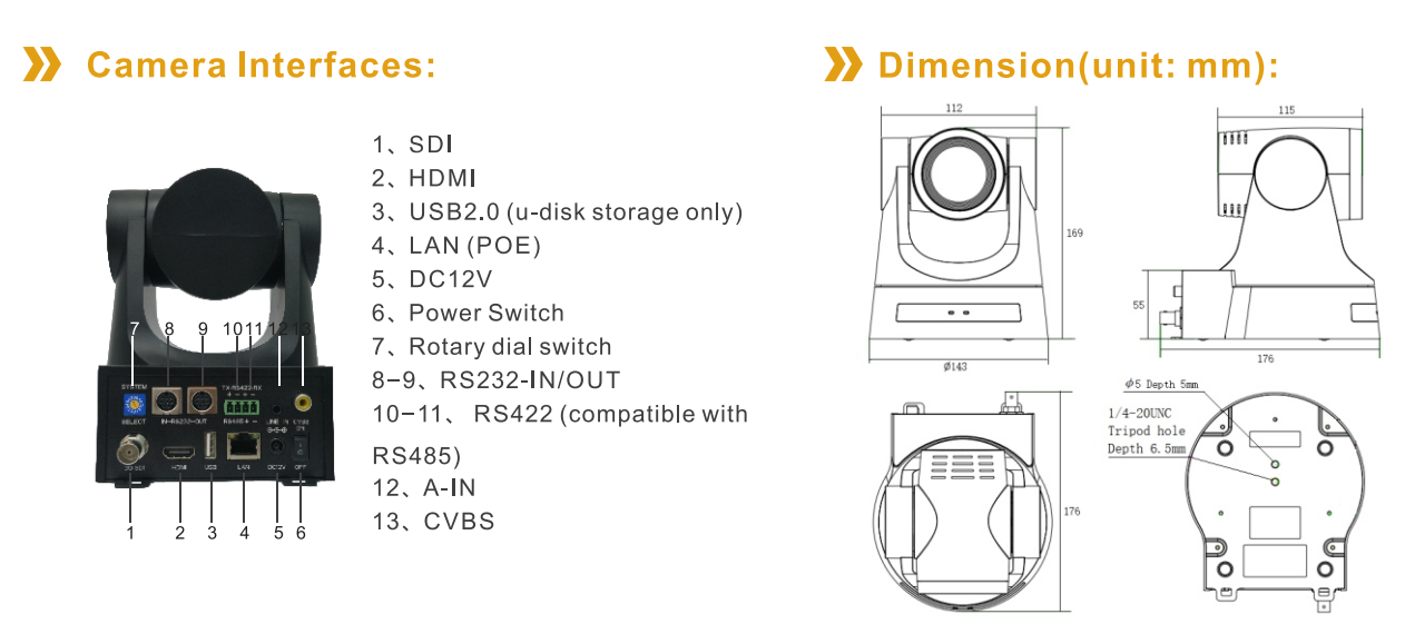 20X Zoom 1080P Health Care,Live Stream Huddle Room Video Conference Camera CVBS,LAN(POE)PTZ Conference Camera