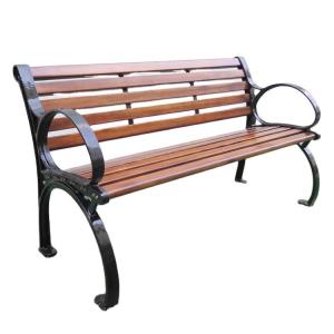 China Haoyida wood outdoor bench cast iron garden bench feet wholesale