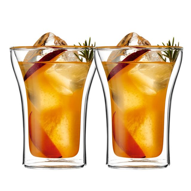 Hot Selling High Borosilicate Handle Heat Resistant Double Wall Clear 178ml Coffee Glass