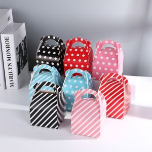 China Custom Polka Dot Kraft Paper Folding Gift Box wholesale
