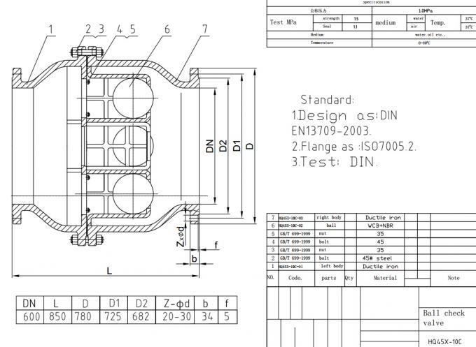 Ductile Iron GGG50 Sliding Multi Ball Check Valve Big Size DN400 DN500 0