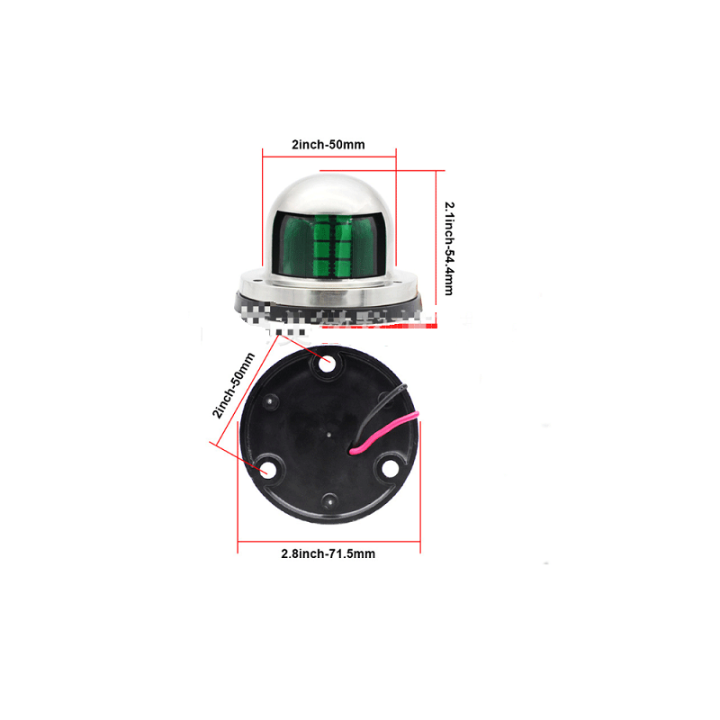 5050SMD IP68 Boat Bow Headlights Red Green LED Bow Navigation Light