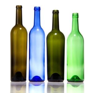 China Hot Stamping 750ml Clear Wine Glass Bottle for Wine Customized Frosted Glass Wine Bottle wholesale