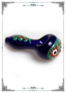 China Tobacco Pocket Glass Smoking Pipe Grimace Glass spoon Hand Pipe wholesale