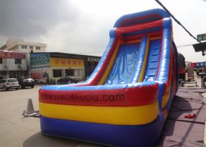 China Blue / yellow / Red Commercial Inflatable Slide With Sun / Rain Cover wholesale