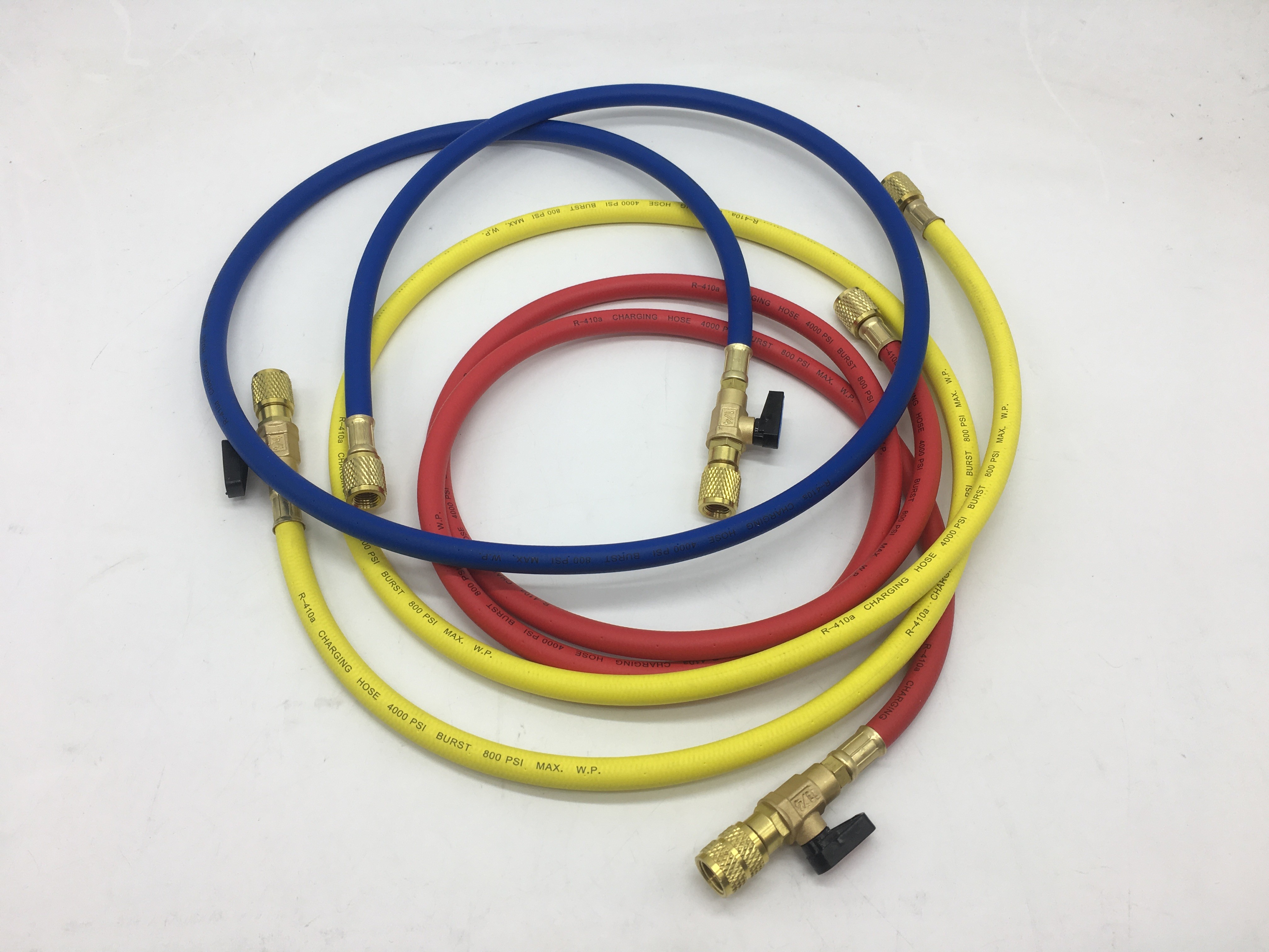 R410A Flexible Refrigerant Charging Hose With Ball Valve For Air Condition