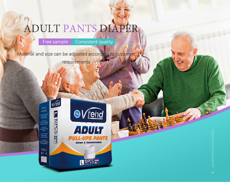 Plain Woven Adult Pull Up Diaper for Menstrual Needs and Incontinence Care in XXL