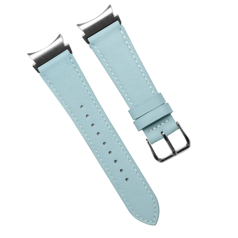 20mm Leather Watch Band for Samsung Galaxy Watch 4 Quick Release Genuine Leather Strap