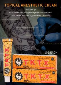China Stop Pain TKTX Tattoo Numbing Cream Gold 10g Lidocaine Microblading wholesale
