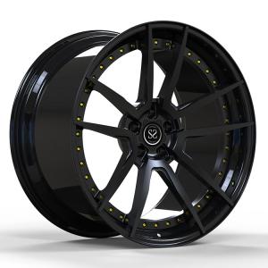 China Staggered 20 21 Inch 2 Piece Forged Wheels Gloss Black For Bmw 740 Le wholesale