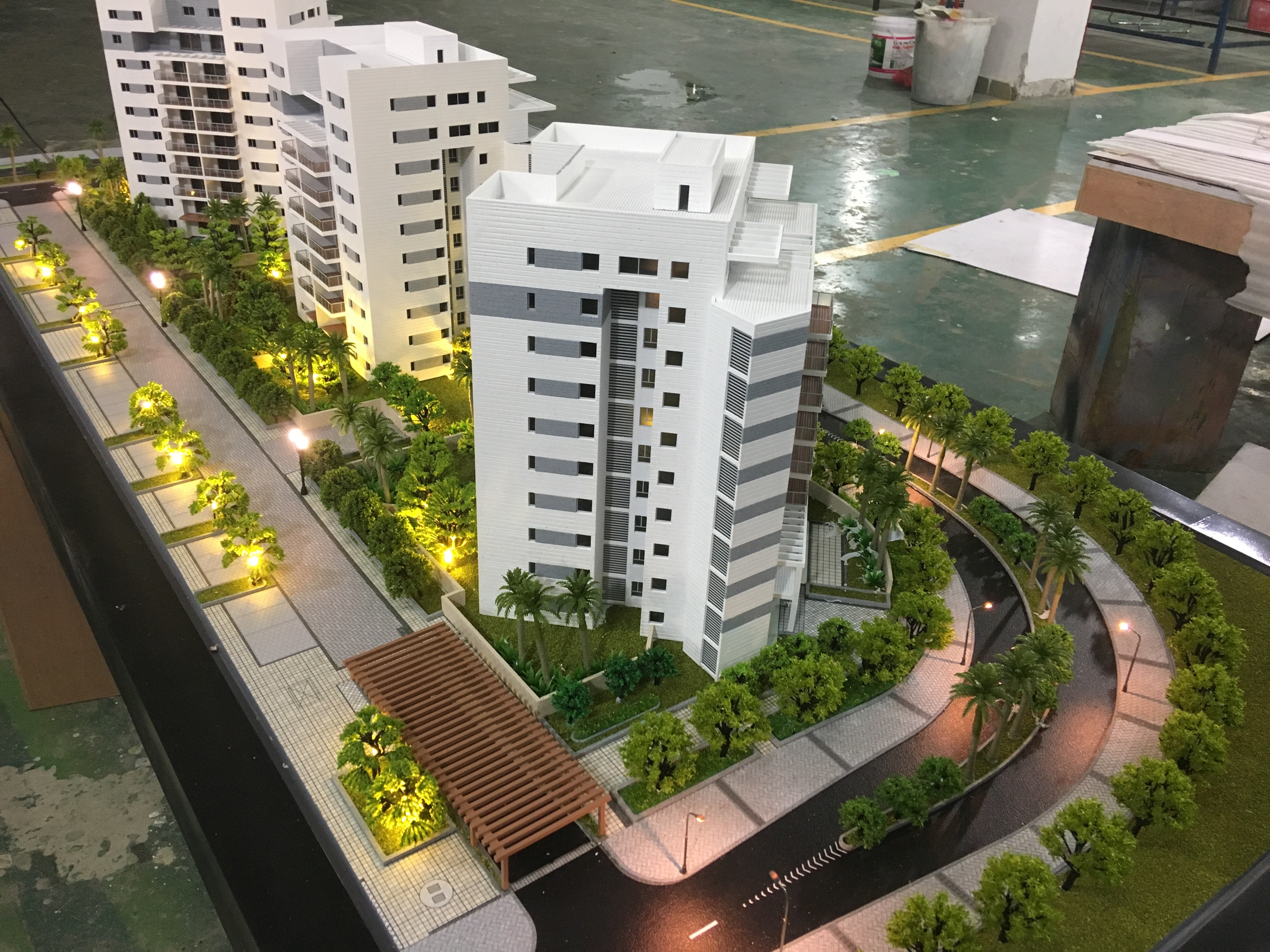 Handmade / Laser Cut Residential Building Model Acrylic Plastic Material