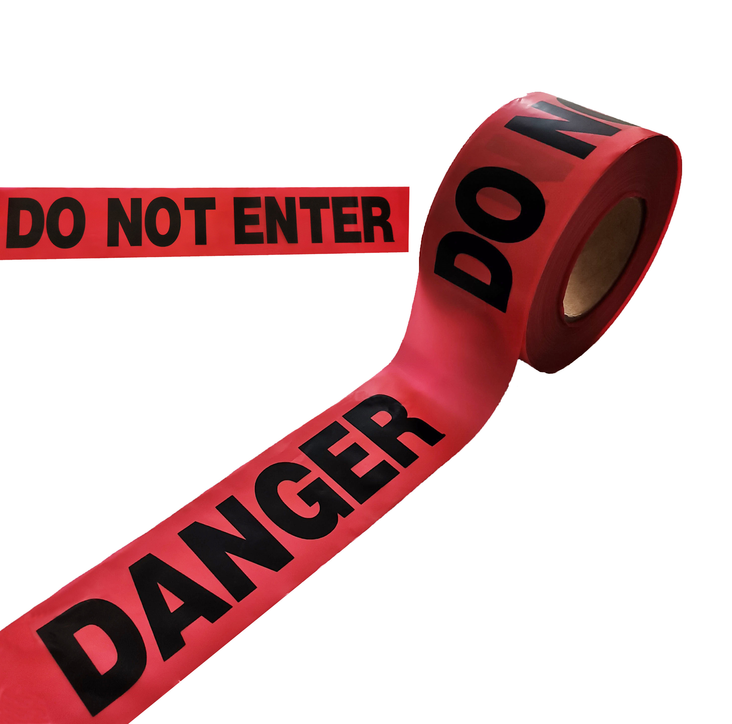 Red Danger Do Not Enter Tape,Quarantine Tape 3” x 1000’Safety Barrier Hazard Warning Barricade Tape Non-Adhesive for